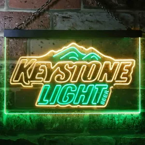 Keystone Light Mountain Logo Neon-Like LED Sign