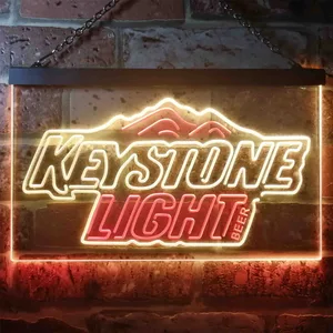 Keystone Light Mountain Logo Neon-Like LED Sign