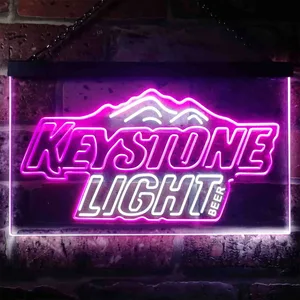 Keystone Light Mountain Logo Neon-Like LED Sign