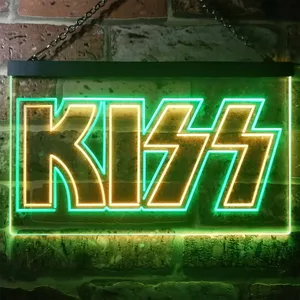 Kiss Banner Neon-Like LED Sign