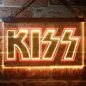 Kiss Banner Neon-Like LED Sign