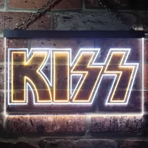 Kiss Banner Neon-Like LED Sign