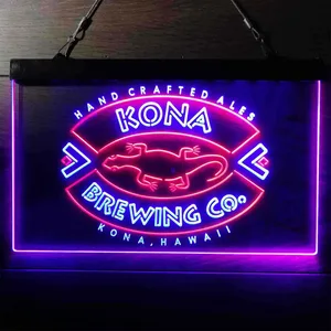 Kona Brewing Co. Handcrafted Ales Neon-Like LED Sign