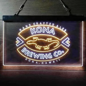 Kona Brewing Co. Handcrafted Ales Neon-Like LED Sign