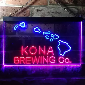 Kona Brewing Co. Map Neon-Like LED Sign