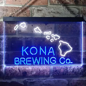 Kona Brewing Co. Map Neon-Like LED Sign