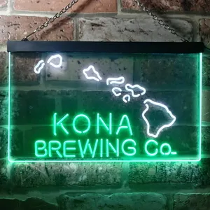 Kona Brewing Co. Map Neon-Like LED Sign