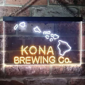 Kona Brewing Co. Map Neon-Like LED Sign