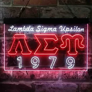 Lambda Sigma Upsilon 1979 Neon-Like LED Sign