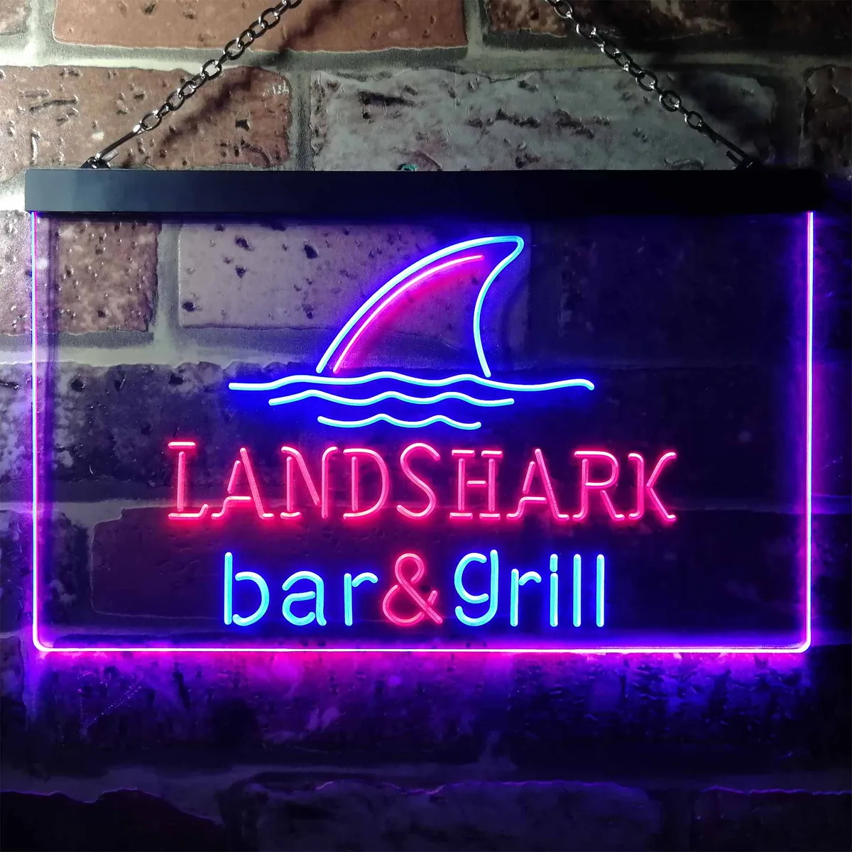 Landshark Lager - Bar and Grill Sharkfin Neon-Like LED Sign