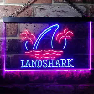 Landshark Lager - Sharkfin 2 Neon-Like LED Sign