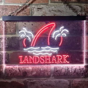 Landshark Lager - Sharkfin 2 Neon-Like LED Sign