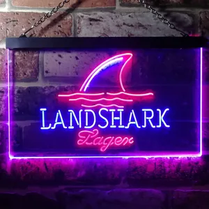 Landshark Lager - Sharkfin Neon-Like LED Sign