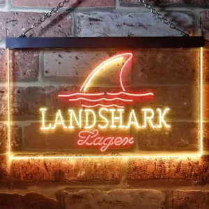 Landshark Lager - Sharkfin Neon-Like LED Sign