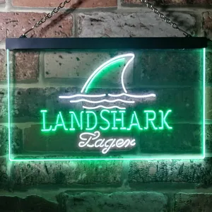 Landshark Lager - Sharkfin Neon-Like LED Sign