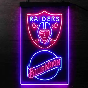 Las Vegas Raiders Blue Moon Neon-Like LED Sign