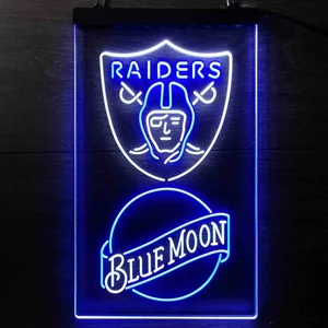 Las Vegas Raiders Blue Moon Neon-Like LED Sign