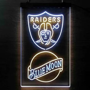 Las Vegas Raiders Blue Moon Neon-Like LED Sign