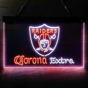 Las Vegas Raiders Corona Extra Neon-Like LED Sign