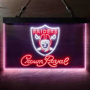 Las Vegas Raiders Crown Royal Neon-Like LED Sign