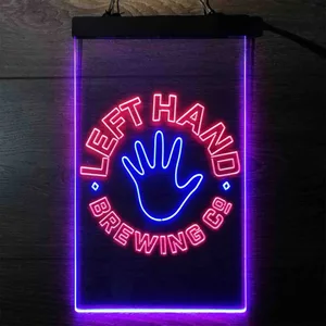 Left Hand Brewing Company Hand Logo Neon-Like LED Sign