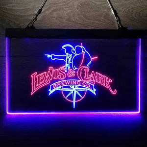Lewis & Clark Brewing Co. Vintage Logo Neon-Like LED Sign