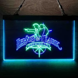 Lewis & Clark Brewing Co. Vintage Logo Neon-Like LED Sign