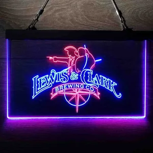 Lewis & Clark Brewing Co. Vintage Logo Neon-Like LED Sign