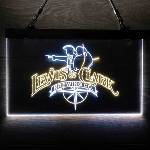 Lewis & Clark Brewing Co. Vintage Logo Neon-Like LED Sign