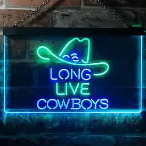 Long Live Cowboys Logo Neon-Like LED Sign