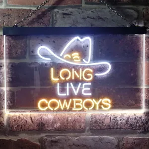 Long Live Cowboys Logo Neon-Like LED Sign