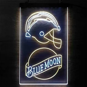 Los Angeles Chargers Blue Moon Neon-Like LED Sign