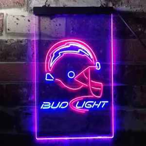 Los Angeles Chargers Bud Light Neon-Like LED Sign