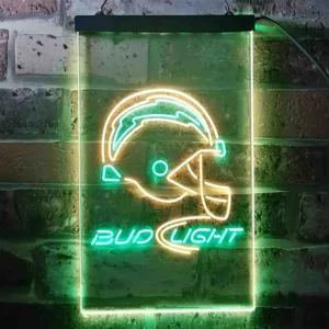 Los Angeles Chargers Bud Light Neon-Like LED Sign