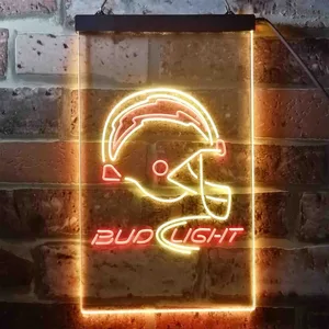 Los Angeles Chargers Bud Light Neon-Like LED Sign
