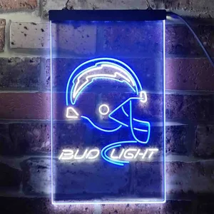 Los Angeles Chargers Bud Light Neon-Like LED Sign