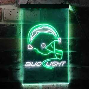 Los Angeles Chargers Bud Light Neon-Like LED Sign