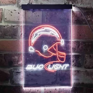 Los Angeles Chargers Bud Light Neon-Like LED Sign