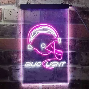 Los Angeles Chargers Bud Light Neon-Like LED Sign