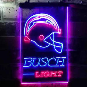 Los Angeles Chargers Busch Light 2 Neon-Like LED Sign