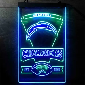 Los Angeles Chargers EST 1960 Neon-Like LED Sign