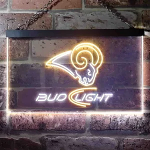 Los Angeles Rams Bud Light Neon-Like LED Sign