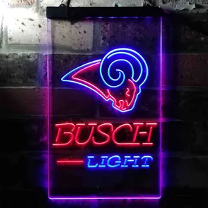 Los Angeles Rams Busch Light Neon-Like LED Sign
