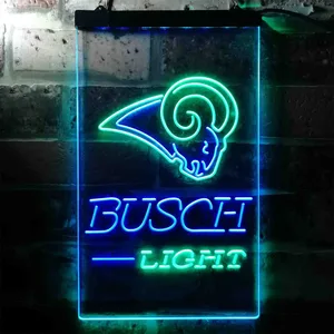 Los Angeles Rams Busch Light Neon-Like LED Sign