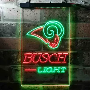 Los Angeles Rams Busch Light Neon-Like LED Sign