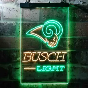 Los Angeles Rams Busch Light Neon-Like LED Sign