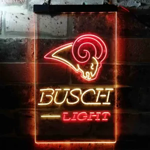 Los Angeles Rams Busch Light Neon-Like LED Sign