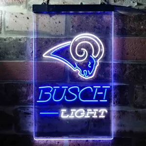 Los Angeles Rams Busch Light Neon-Like LED Sign