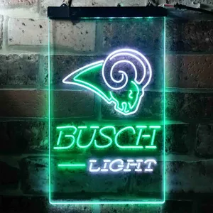 Los Angeles Rams Busch Light Neon-Like LED Sign