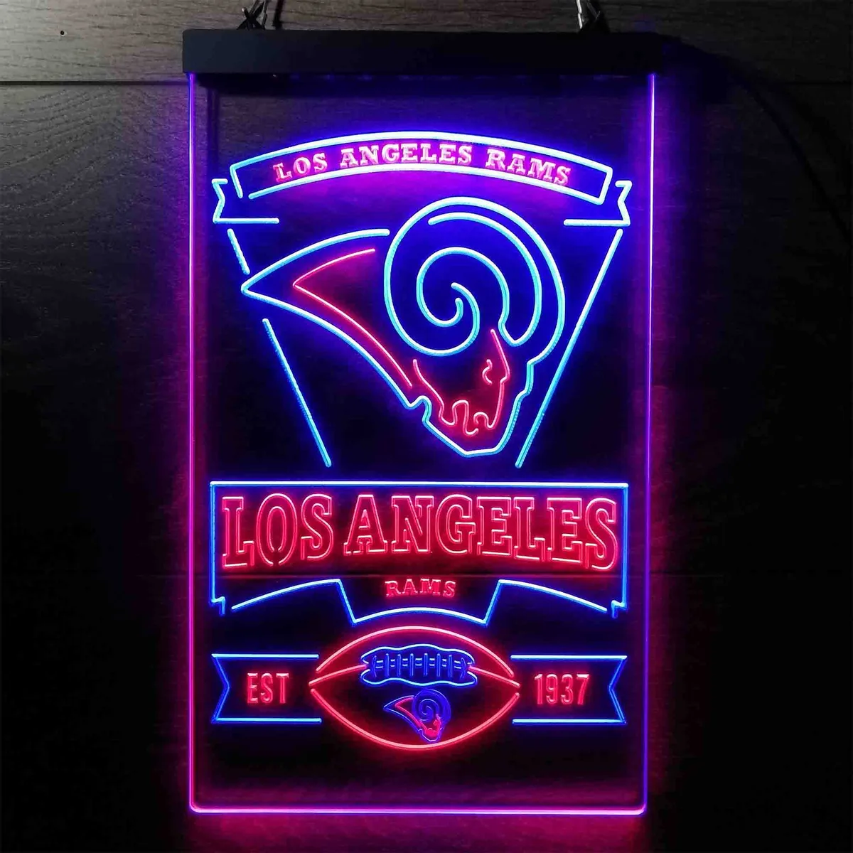 Los Angeles Rams EST 1937 Neon-Like LED Sign